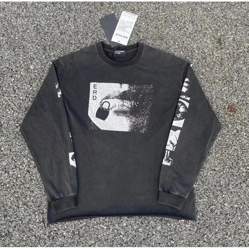 Black Graphic Long Sleeve T-Shirt