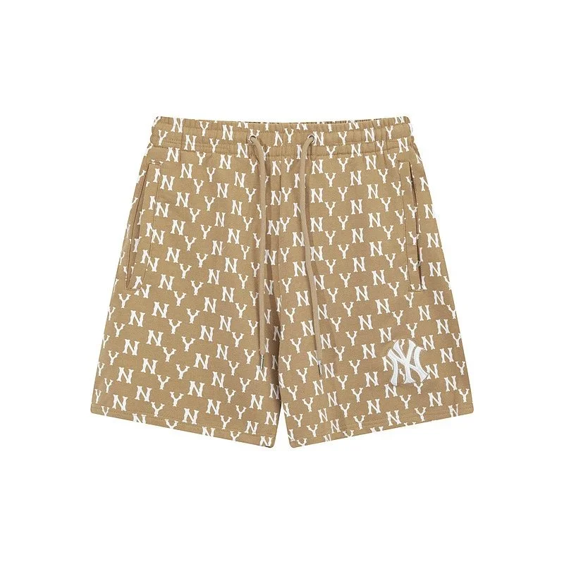 New York Yankees Khaki NY Logo Print Shorts