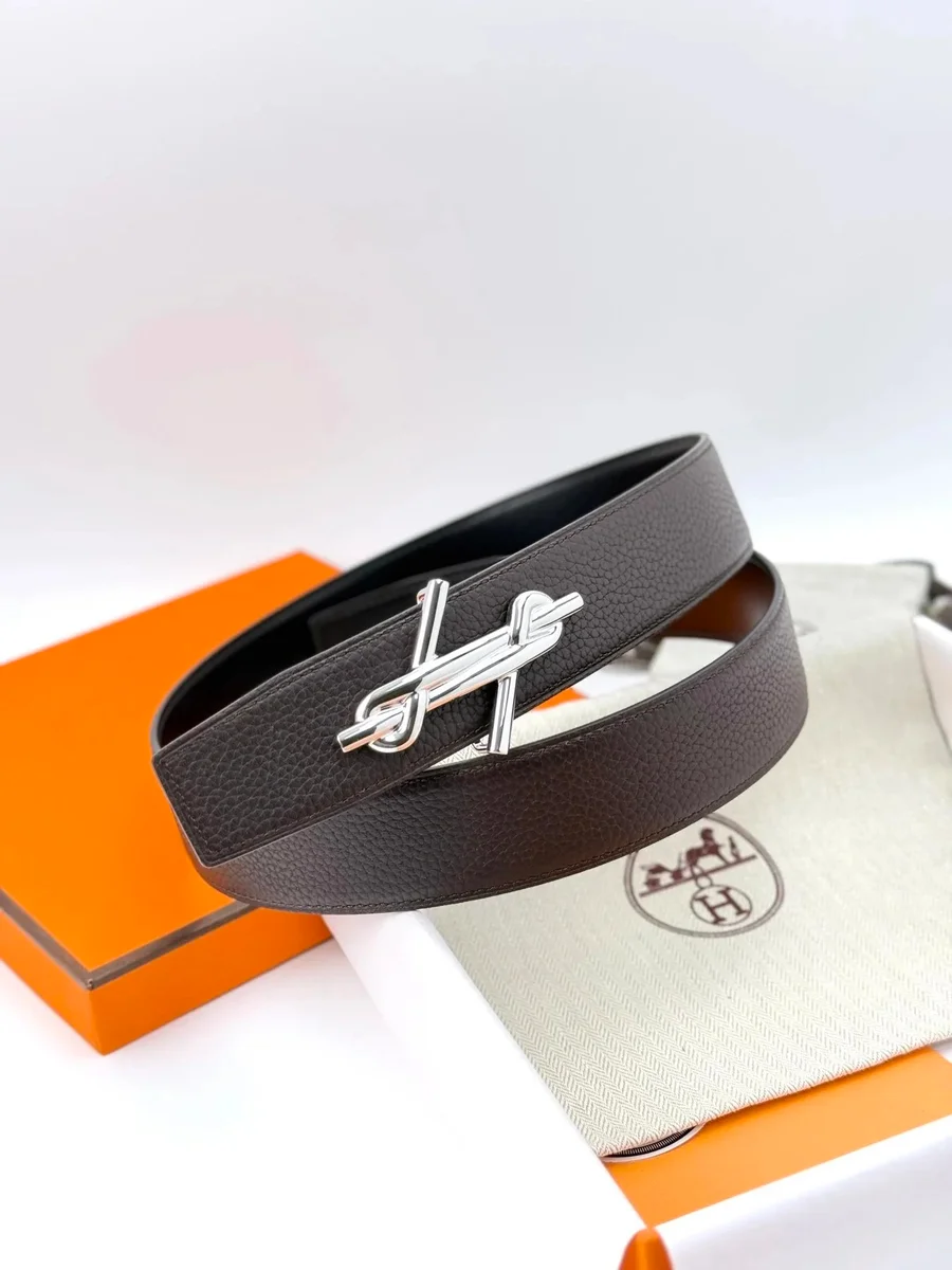 Hermès H Belt Chocolate Brown
