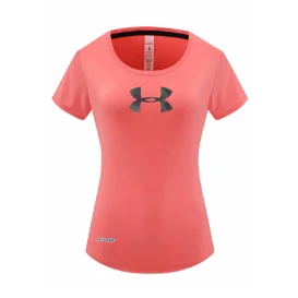 تيشيرت Under Armour نسائي للأداء الرياضي باللون المرجاني