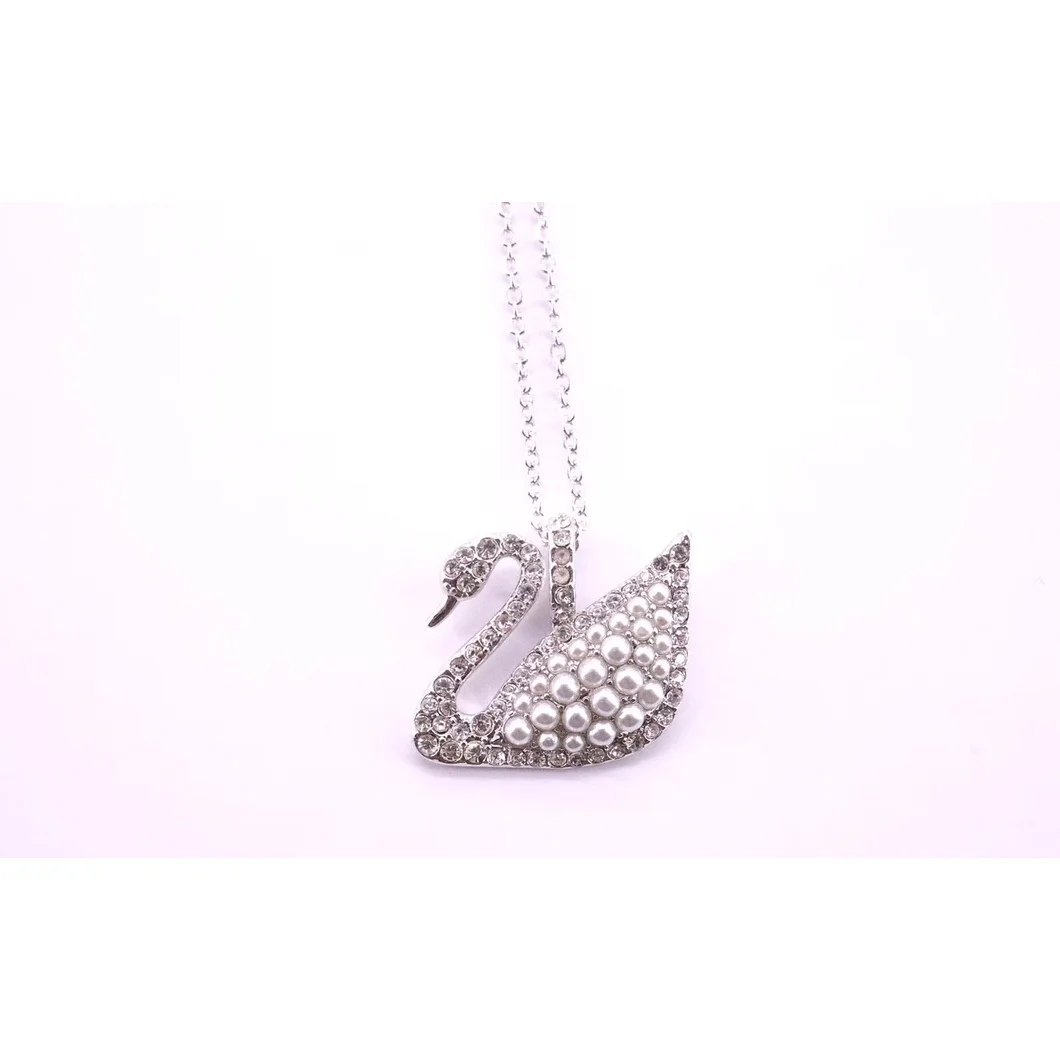Swarovski Swan Crystal/White Large Pendant Necklace