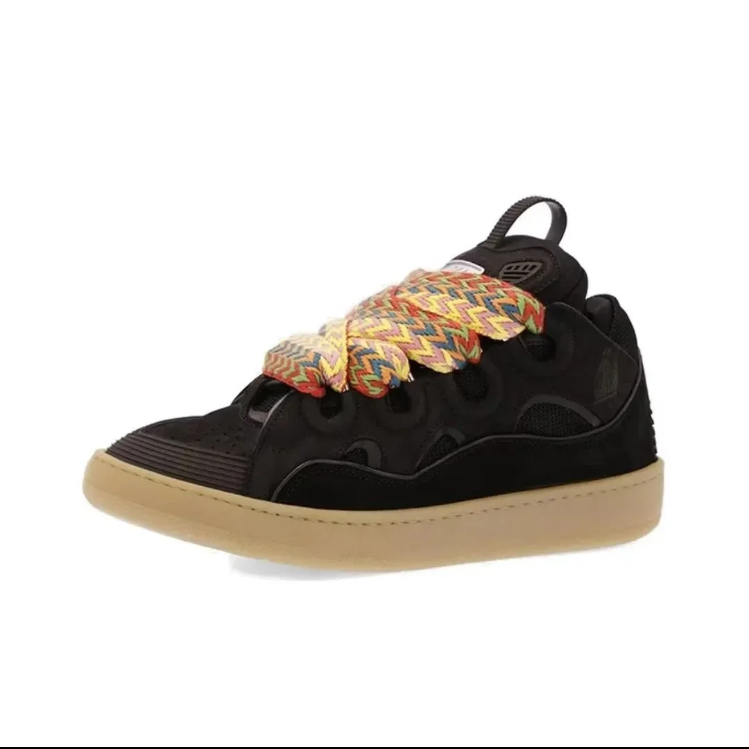 Maison Mihara Yasuhiro Miyake Black Chevron Laces Gum Sole Sneaker