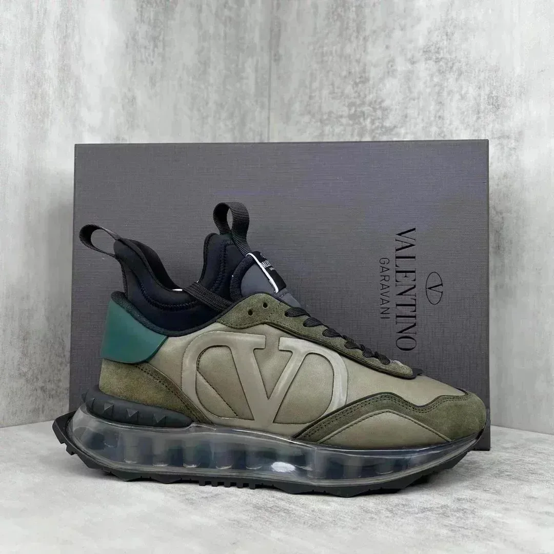 Valentino VLTN Olivgrün/Beige/Schwarze Turnschuhe
