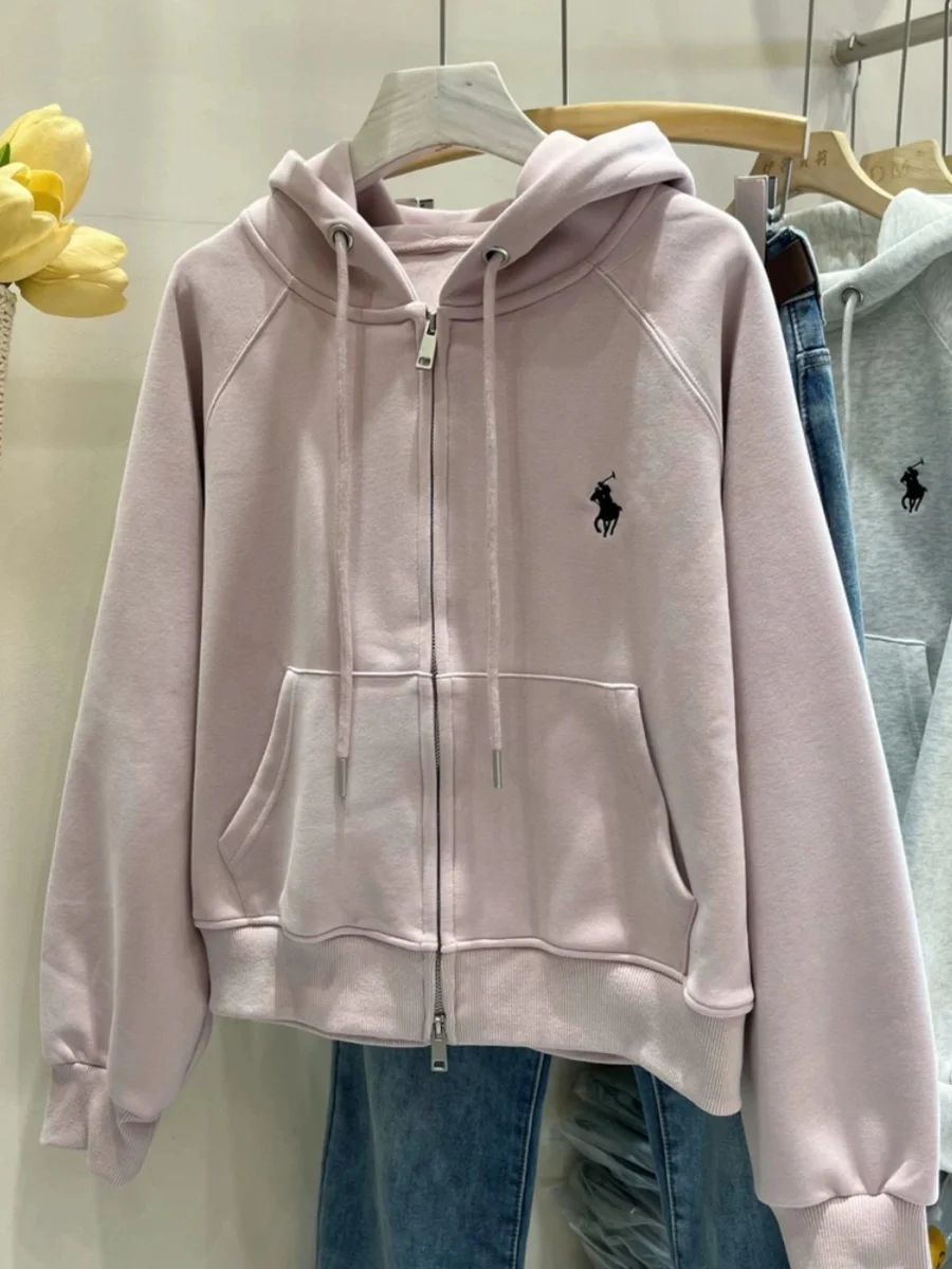 Polo Ralph Lauren Ralph Lauren Classic Logo Light Pink Zip-Up Hoodie