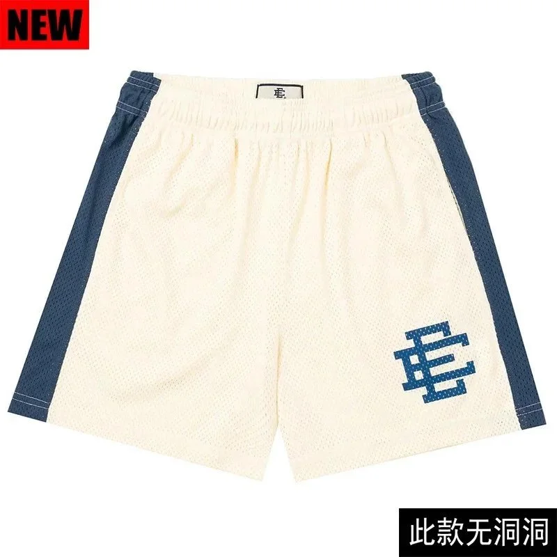 Apricot/Navy Mesh Shorts