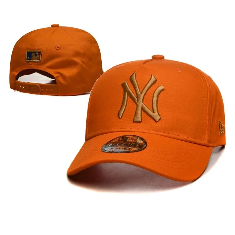 New Era 59FIFTY Orange Baseball Cap with NY Logo
